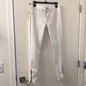 rag & bone cropped white pants - size 28
